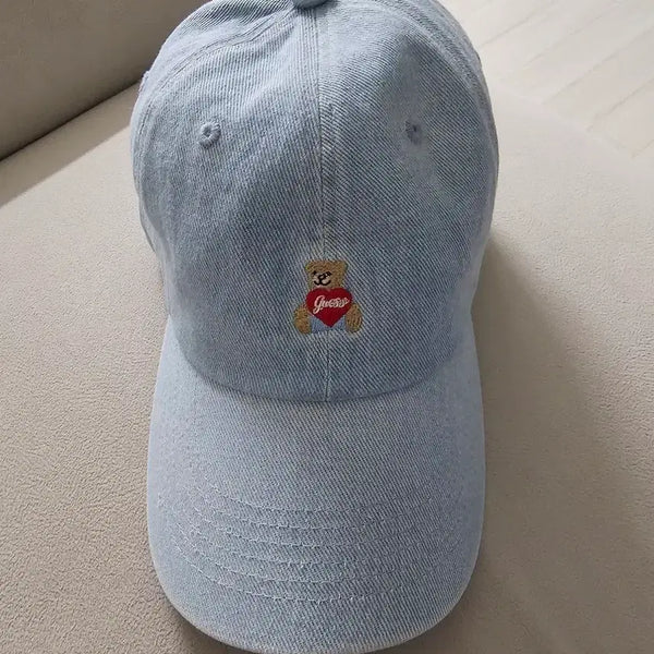 [BUNJANG] Guess Embroidered Bear Cap Hat / 게스 곰돌이 모자