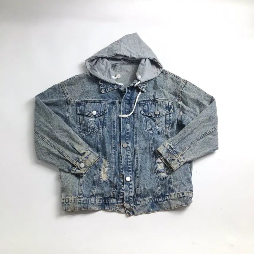[BUNJANG] Denim Hooded Jacket / 데님 후드 자켓