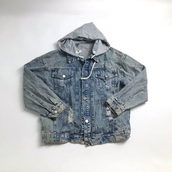 [BUNJANG] Denim Hooded Jacket / 데님 후드 자켓