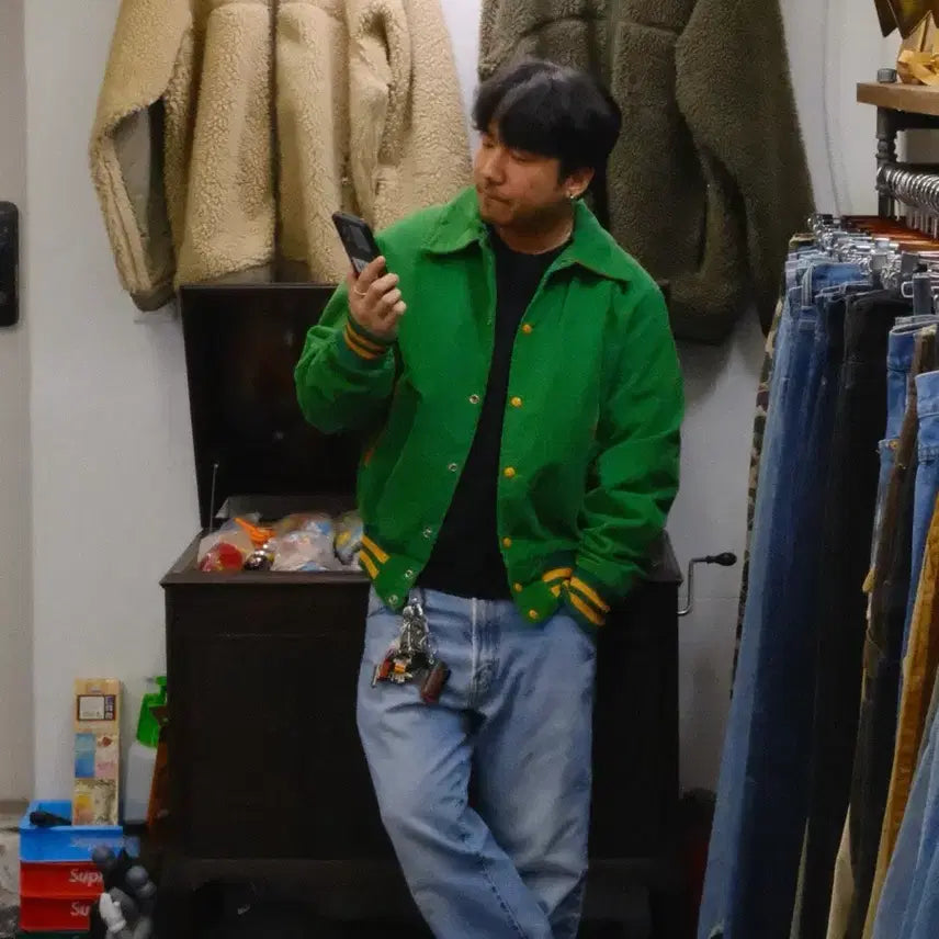 [BUNJANG] 80s Empire Corduroy Varsity Jacket / 80s Empire sporting 코듀로이 바시티 자켓