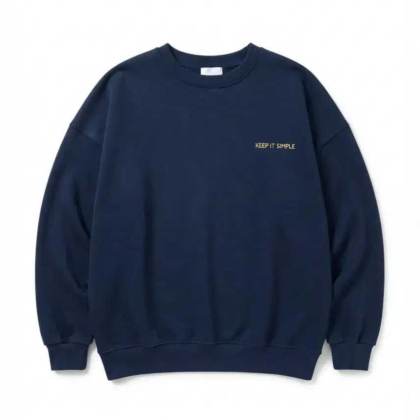 [BUNJANG] DIVINE KEEP IT SIMPLE Embroidered Sweatshirt / 디바인 KEEP IT SIMPLE 자수 맨투맨