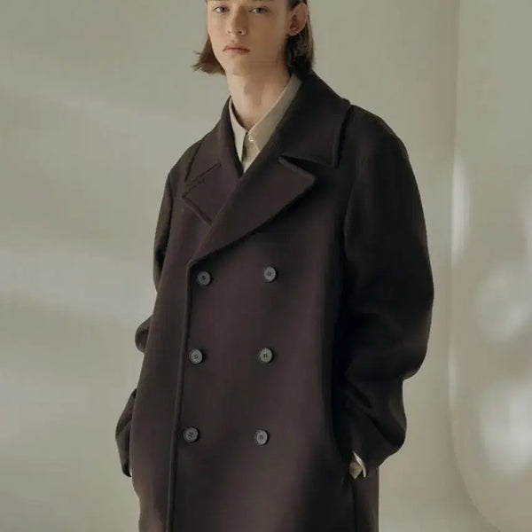 [BUNJANG] First Floor Peacoat Dark Brown / 퍼스트플로어 피코트 48