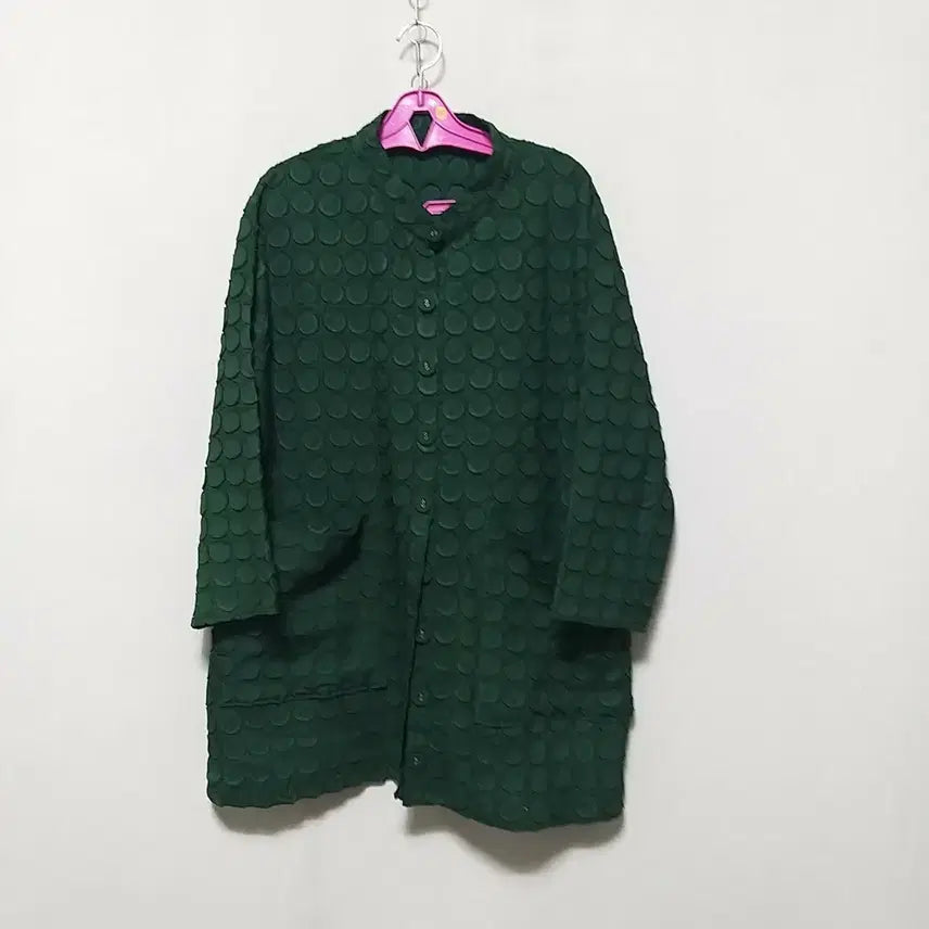 [BUNJANG] Pleated Blouse - Dark Green / 사180 플리츠상의