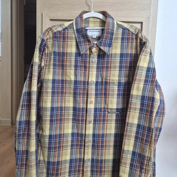 [BUNJANG] Solid Homme Check Shirt / 48))솔리드옴므 체크 남방