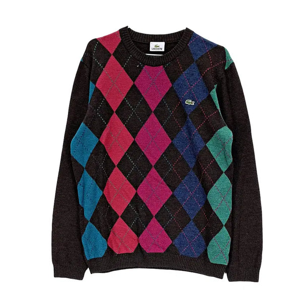 [BUNJANG] Lacoste Preppy Knit Sweater Multi 100 / 라코스테 100 프레피한 니트스웨터 멀티플 03594