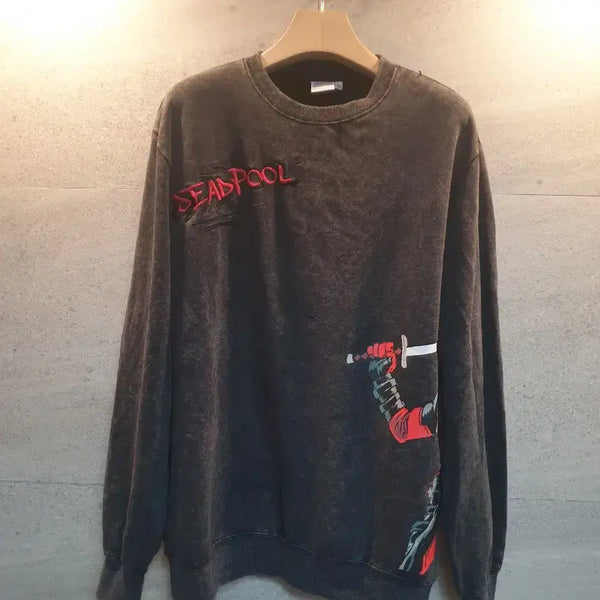 [BUNJANG] Marvel Official Deadpool Sweatshirt L Size / 마블. 정품. 데드풀. 맨투맨. 미착.