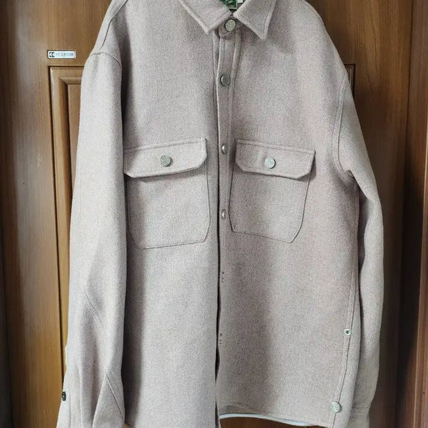 [BUNJANG] STU Wool Oversnap Shirt / STU 울 오버스냅셔츠