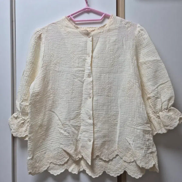 [BUNJANG] LEELIN Ivory Lemon Blouse / <LEELIN> 블라우스