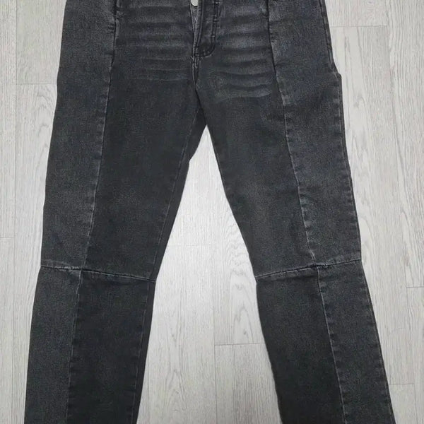 [BUNJANG] Patchwork Design Black Denim Pants / 패치워크 디자인 청바지 블랙