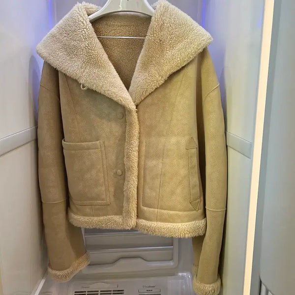 [BUNJANG] The Open Product Suede Mustang Jacket / The Open Product 스웨이드 무스탕 자켓