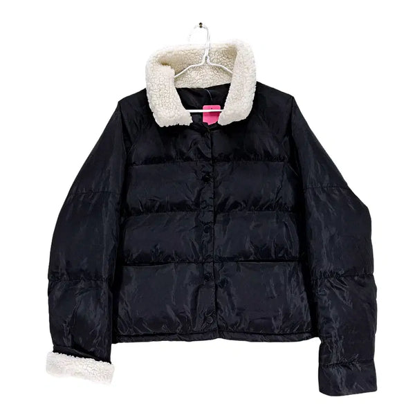 [BUNJANG] Selly Casual Crop Padding Jumper Black / 셀리 100 캐주얼한 크롭패딩점퍼 미사용품 블랙 03861
