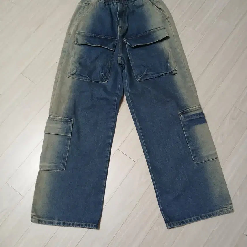 [BUNJANG] Washed Cargo Denim Pants / 카고 데님 팬츠 워싱 팬츠
