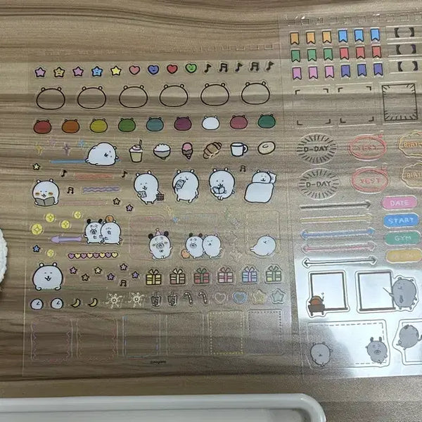 [BUNJANG] Chiikawa Nankumg Plush Keyring Sticker Bundle Set / 치이카와 농담곰 인형 키링 스티커 일괄 특전