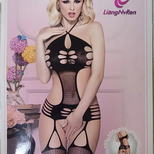 [BUNJANG] LiangNvRen Sheer Mesh Bodystocking / LiangNvRen(양뉘런) 섹시 란제리 망사 바디스타킹
