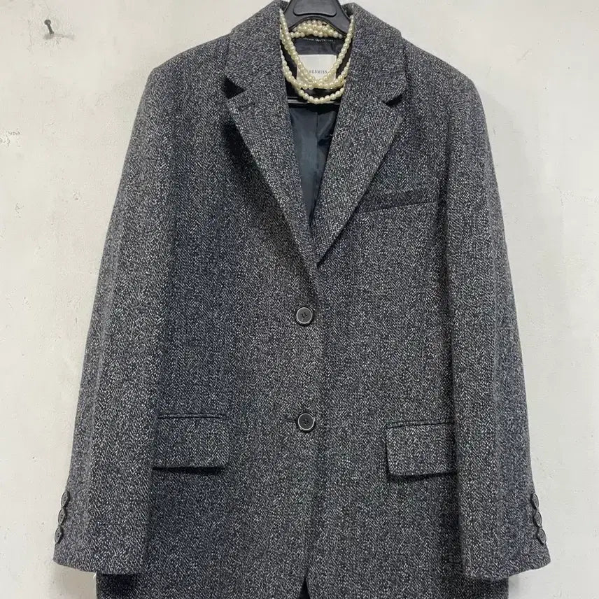 [BUNJANG] She's Made Herringbone Wool Tailored Jacket / N7143 쉬즈미스 자켓.헤링본.모.테일러드