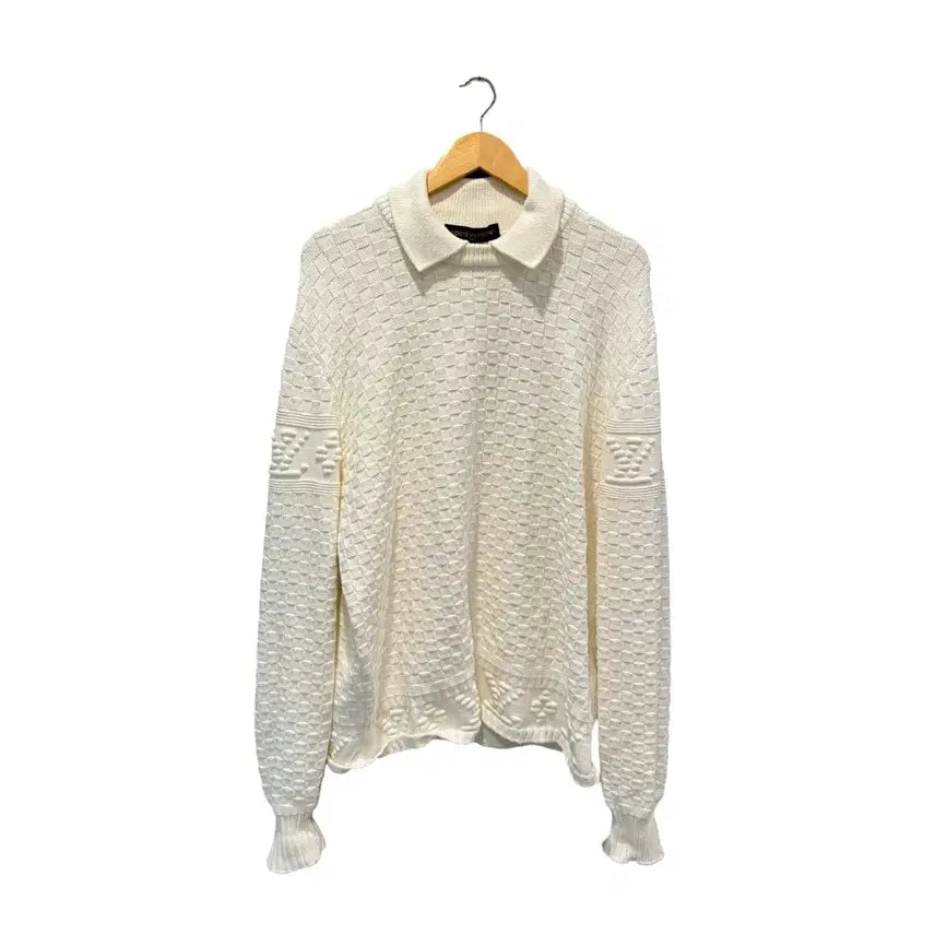 [BUNJANG] Louis Vuitton Damier Wool Blend Knit L / L / 루이비통 다미에 울 블렌드 니트