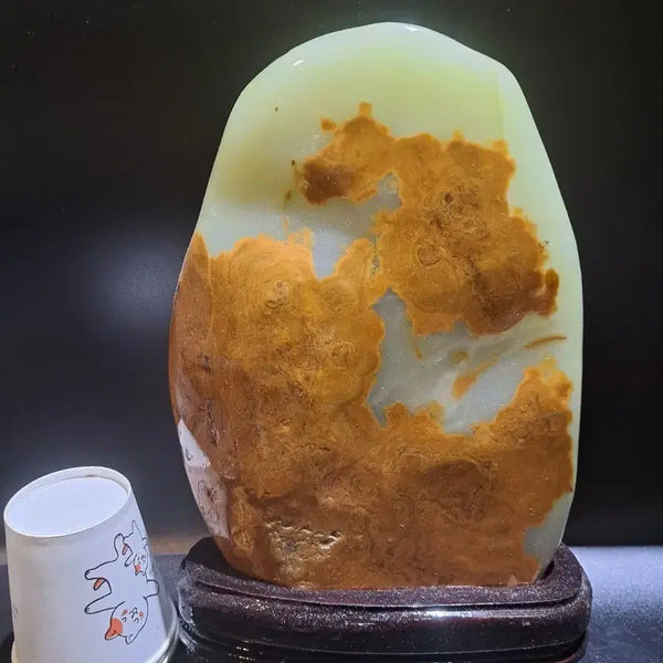 [BUNJANG] Natural Jade Stone with Engraved Pattern / 문양 옥석