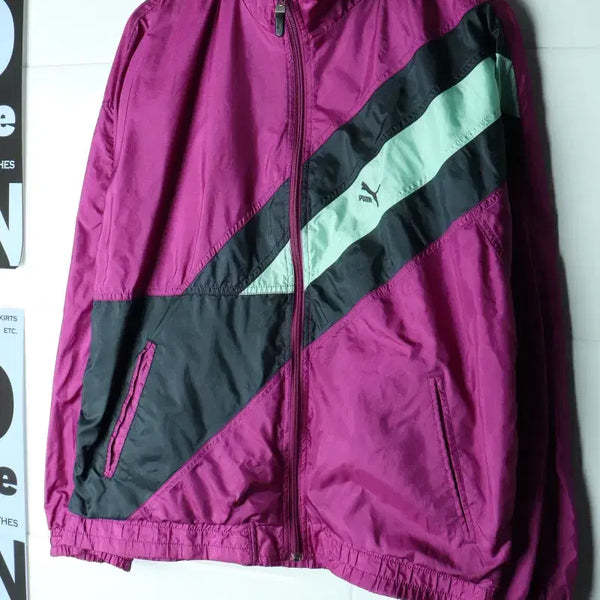 [BUNJANG] Puma 90s Zip-Up Windbreaker Jumper Jacket / (M-2XL) 퓨마 집업 바람막이 점퍼자켓 90S 년대-H40374