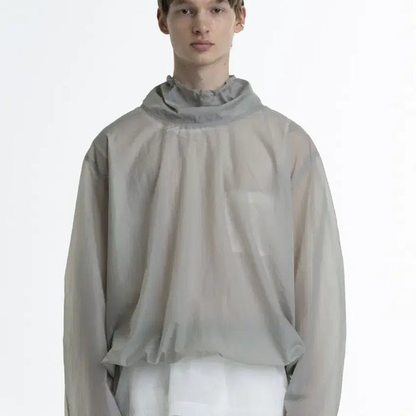 [BUNJANG] Amento Sheer String Anorak Grey M, L / 아모멘토 시어 스트링 아노락 그레이 M, L