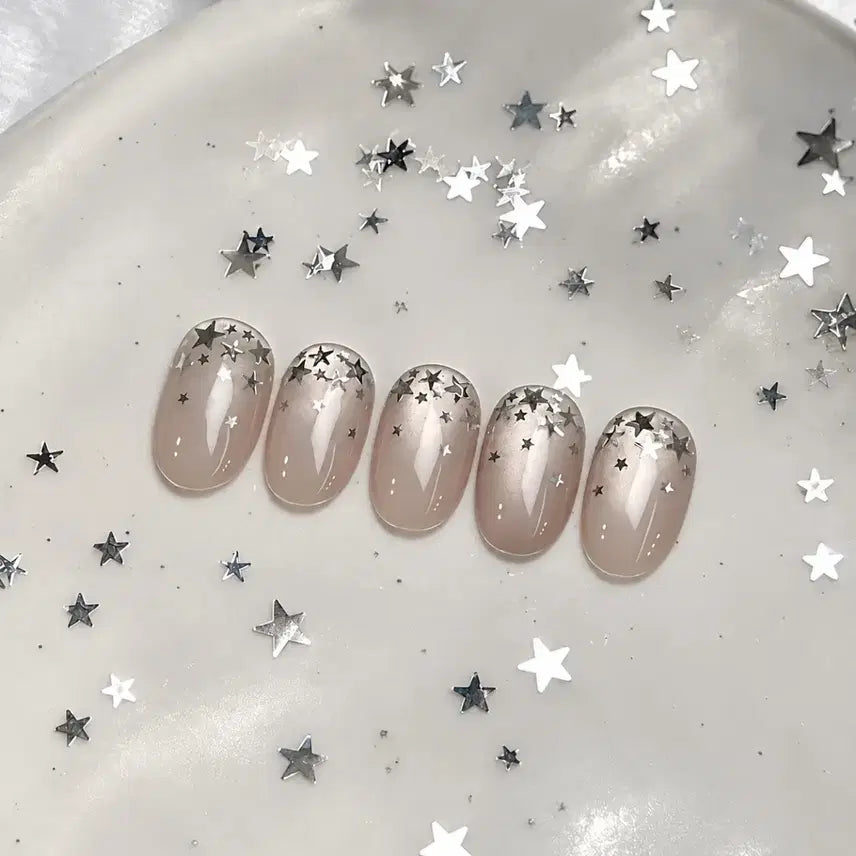 [BUNJANG] Handmade Starry Night Nail Tips / 별빛 수제네일팁