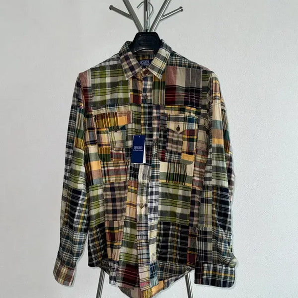 [BUNJANG] Polo Ralph Lauren Classic Patchwork Madras Workshirt M / 폴로 랄프로렌 클래식 패치워크 마드라스 워크셔츠 M