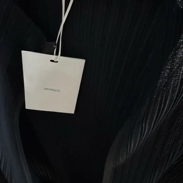 [BUNJANG] Amomento 26SS Pleats Zip-up Black (L) / 26SS 아모멘토 플리츠 집업 블랙(L)
