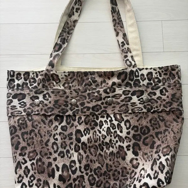 [BUNJANG] Love Complex Leopard Print Star Snap Shoulder Bag - Ivory / 최종가격/러브 컴플렉스 콤플렉스 갸루 레오파드 호피 스타스냅 숄더백 아이보리