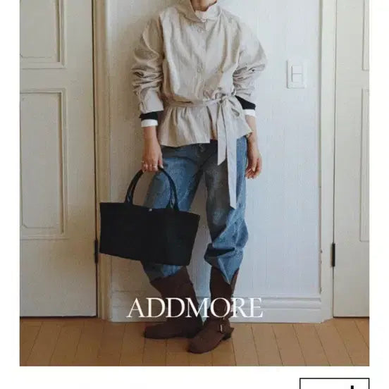 [BUNJANG] ADDMORE Basic Half Trench Coat / 에드모어 ADDMORE 베츠 하프 트렌치 코트