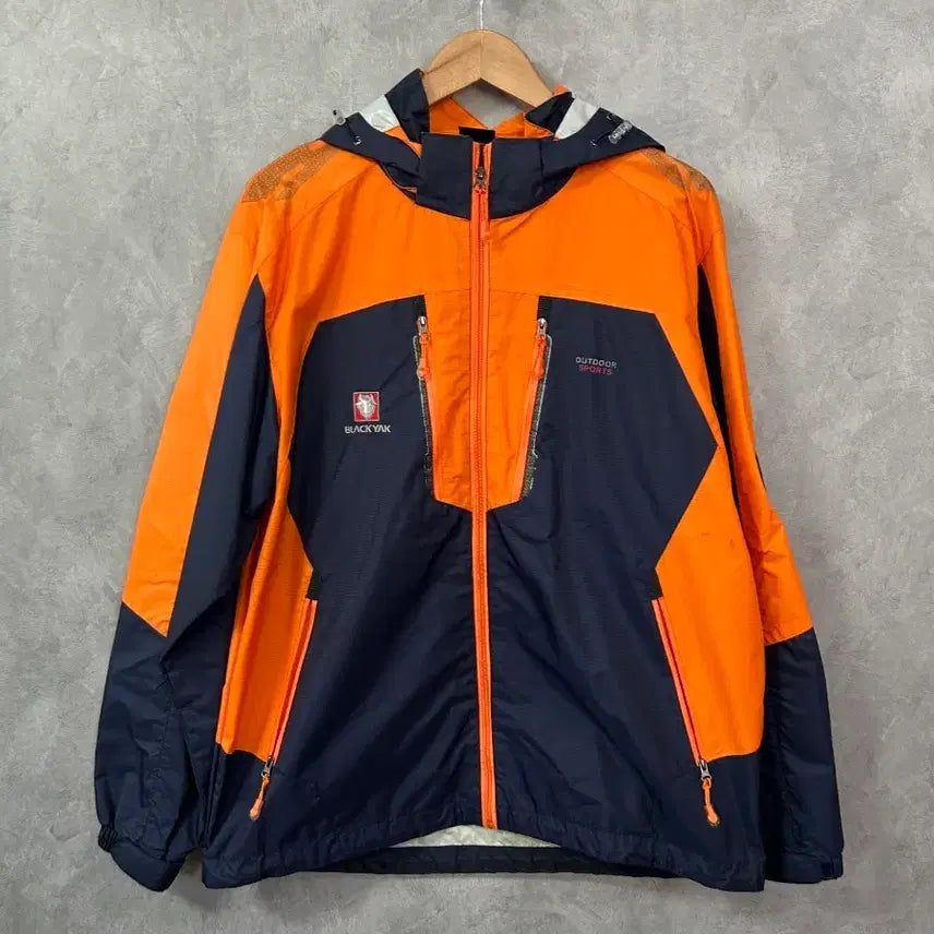 [BUNJANG] Blackyak Windproof Jacket Orange/Navy XL / 블랙야크 방풍 자켓 오렌지/네이비 XL