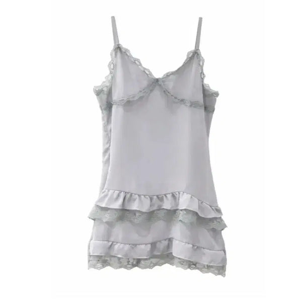 [BUNJANG] Lace Frill Mini Dress / 레이스 프릴 원피스
