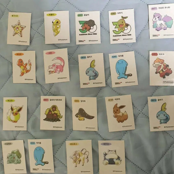 [BUNJANG] Pokemon Sticker Set (18 pcs) / 포켓몬 띠부실 18개에  13000원