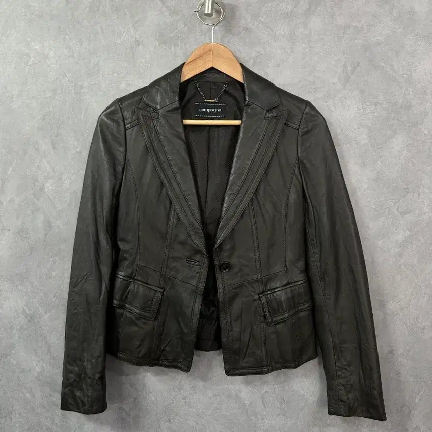 [BUNJANG] Compona Lambskin Leather Jacket Size 55 / 컴포냐 가죽 양가죽 자켓 55사이즈