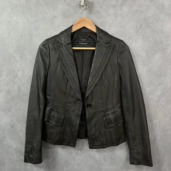 [BUNJANG] Compona Lambskin Leather Jacket Size 55 / 컴포냐 가죽 양가죽 자켓 55사이즈