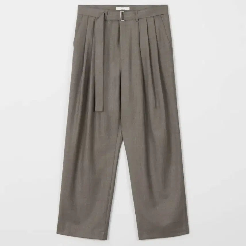 [BUNJANG] D.AN QUESTION Wool Belt Tuck Pants Brown / 새/반값/공용) 디앤드퀘스천 팬츠 Wool belt tuck pants / BROWN