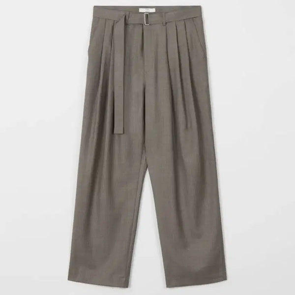 [BUNJANG] D.AN QUESTION Wool Belt Tuck Pants Brown / 새/반값/공용) 디앤드퀘스천 팬츠 Wool belt tuck pants / BROWN