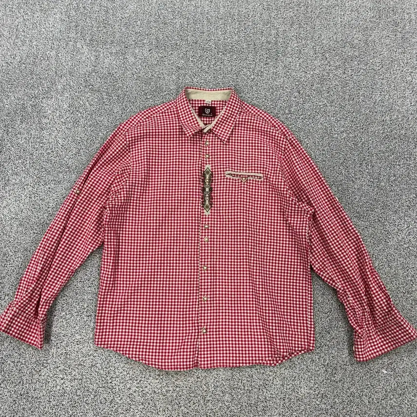 [BUNJANG] Trachten Embroidered Gingham Shirt / 트라흐텐 자수 깅엄셔츠
