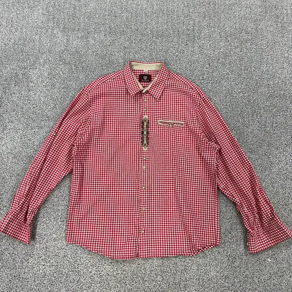 [BUNJANG] Trachten Embroidered Gingham Shirt / 트라흐텐 자수 깅엄셔츠