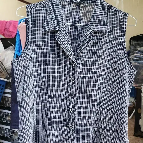 [BUNJANG] Checked Vest / 여성 조끼