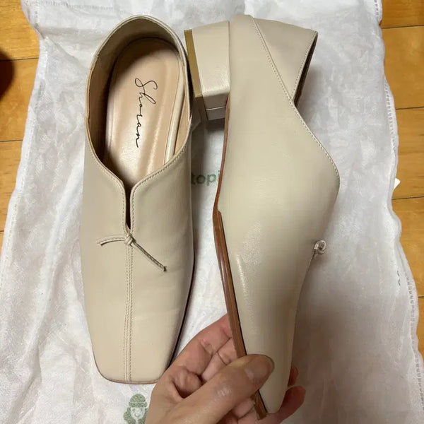 [BUNJANG] Two-Way Loafer Mules Ivory 240 / 투웨이 로퍼 뮬 아이보리240 국내제작