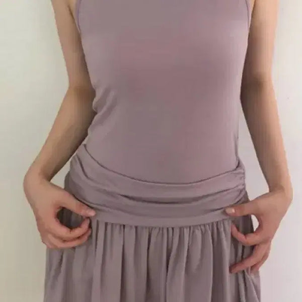 [BUNJANG] Shirring Tank Dress / 셔링 나시 원피스