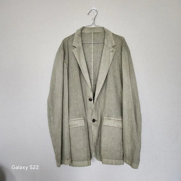 [BUNJANG] Kolon Series Linen Jacket Olive / 남자코오롱시리즈린넨 자켓 올리브