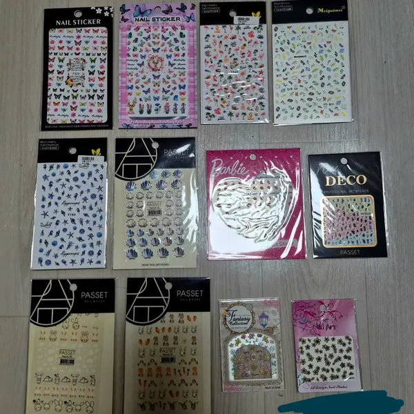 [BUNJANG] Nail Art Stickers Bundle Set / 네일재료 네일아트 스티커 네일 스티커 일괄