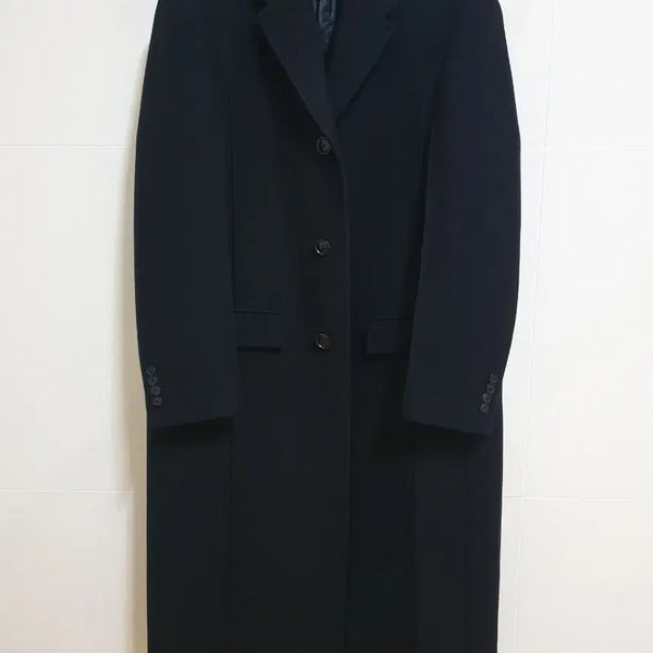 [BUNJANG] Allegri Cashmere 3-Button Single Long Coat Black / 알레그리 캐시미어 3버튼 싱글 롱코트 블랙