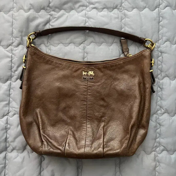 [BUNJANG] Coach Leather Shoulder Bag Brown / 코치 가죽 숄더백 브라운
