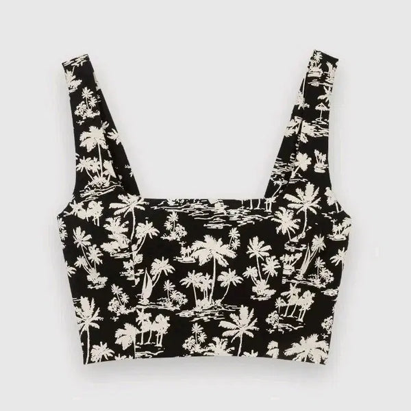 [BUNJANG] Maje Palm Tree Cropped Top / Maje 마쥬-팜트리 크롭 탑