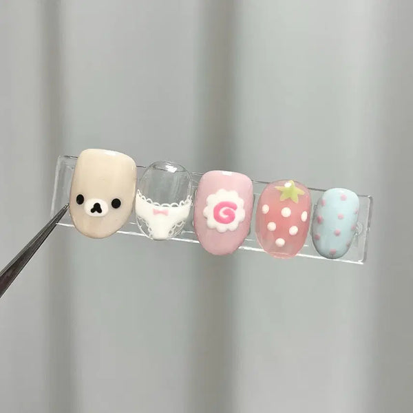 [BUNJANG] Handmade Cute Kitsch Nail Tips / 기요미 키치 수제네일팁