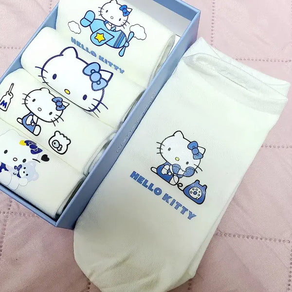 [BUNJANG] Hello Kitty 5-Pair Gift Set Socks / 헬로키티 캐릭터 양말 선물세트 5족