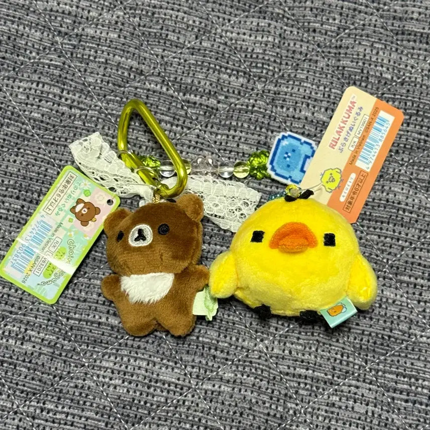 [BUNJANG] Rilakkuma Kiiroitori Plush Keychain Bundle Set / 리락쿠마 키이로이토리 인형키링 일괄