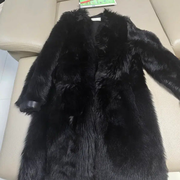 [BUNJANG] Marni Black Fur Coat / 블랙 퍼 코트 마르니