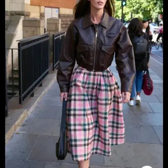 [BUNJANG] Bride And You Leather Jacket (Size 55-66) / 브라이드앤유 레더자켓/55~66